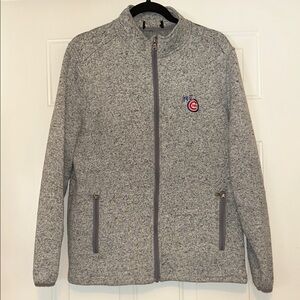 Vantage Fleece Summit Adult Unisex Sweater Jacket XL Gray Full-Zip Iowa Cubs